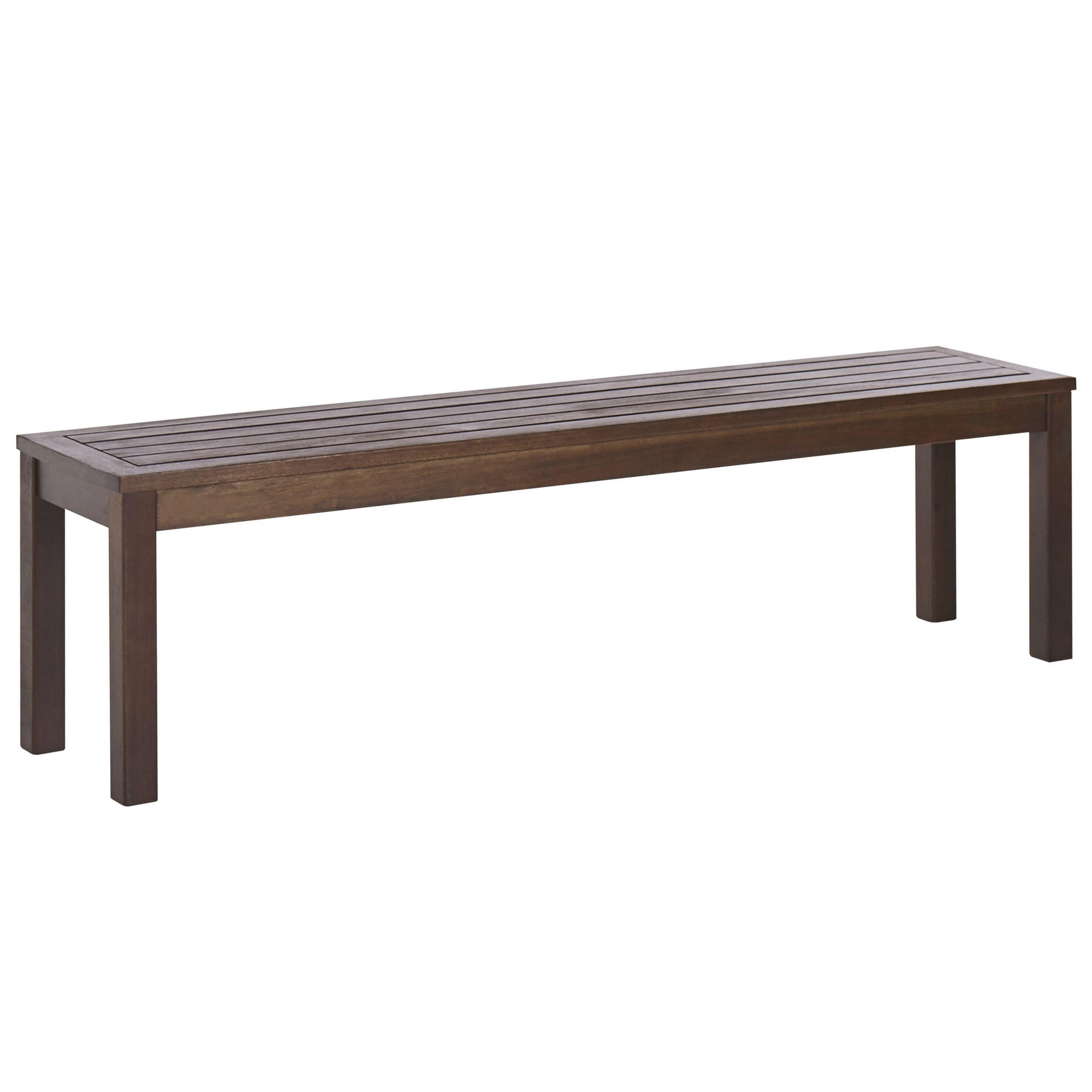 GARTENBANK Eukalyptusholz dunkelbraun 160 cm Tuscania - Dunkelbraun, Holz (160/45/35cm) - Beliani