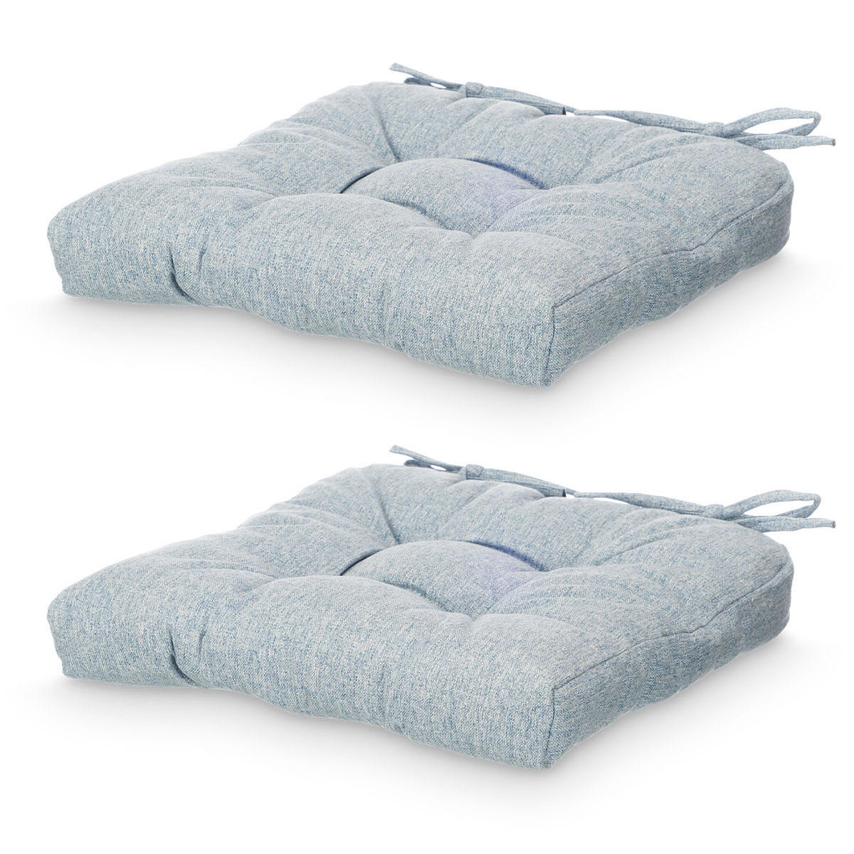 STUHLKISSEN Steppung 40/40 cm 2er Set - Blau, Textil (40cm) - Giftdecor