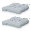 STUHLKISSEN Steppung 40/40 cm 2er Set - Blau, Textil (40cm) - Giftdecor