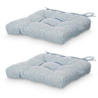STUHLKISSEN Steppung 40/40 cm 2er Set - Blau, Textil (40cm) - Giftdecor