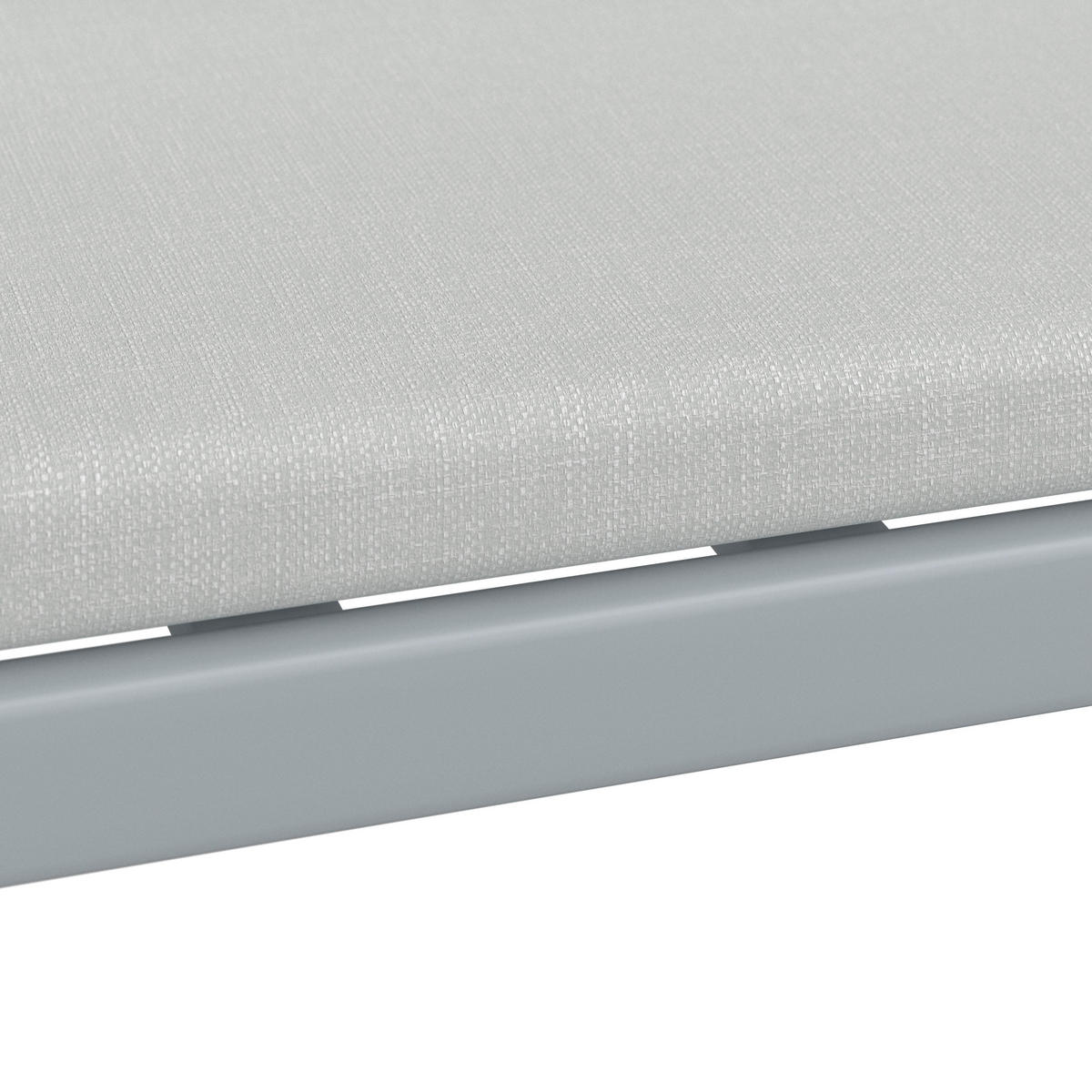 LOUNGEGARNITUR Ariella Hellgrau Outdoorstoff/Metall - Hellgrau, Holz