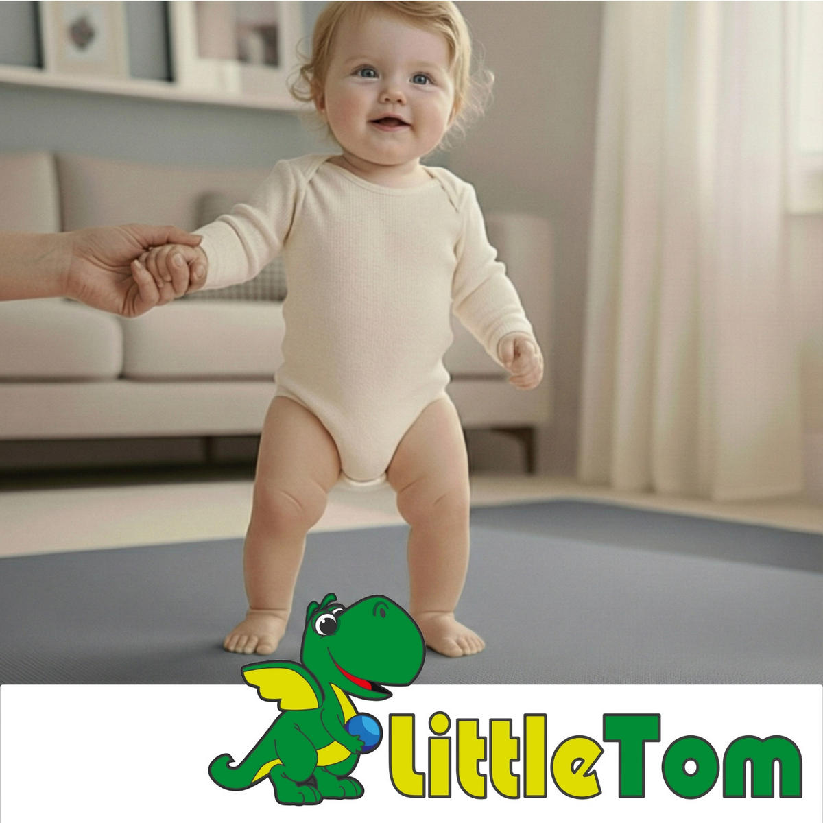 SPIELMATTE ab Null - 180/90/1 cm Puzzlematte Grau - Grau, Kunststoff (30/30cm) - Littletom