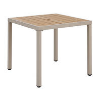 GARTENTISCH, WPC-Teak, 140cm, 6 Personen - Beige, Metall (105/10/83cm) - Vallsero