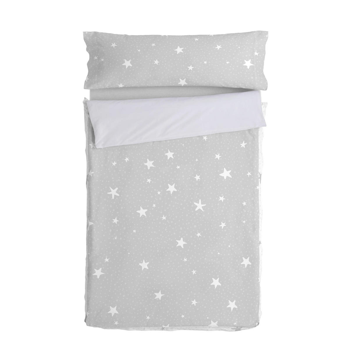 KINDER schlafsack Little star Grau 105x200 cm Ohne füllung - Grau, Textil (105/200cm) - Happy Friday