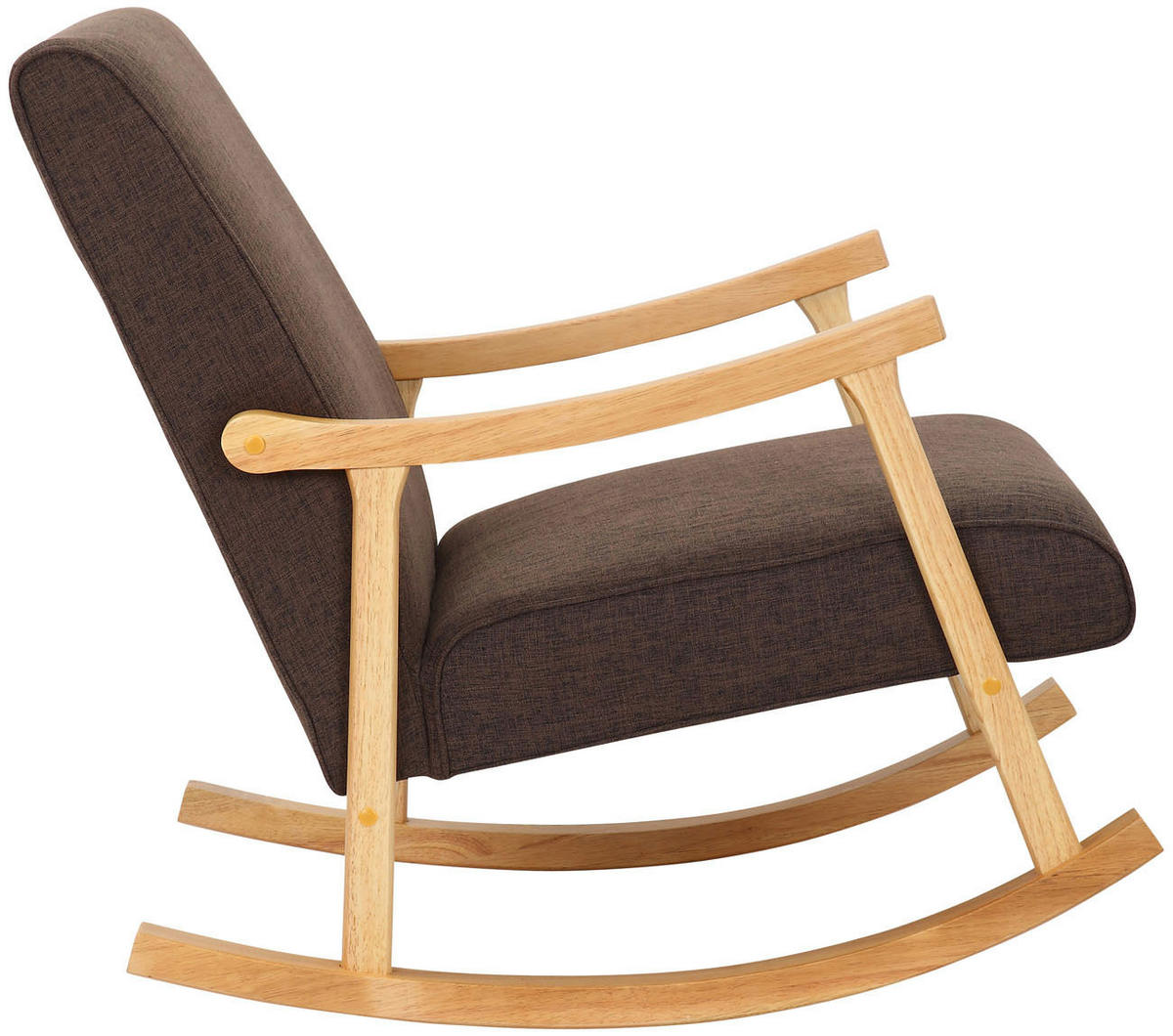 SCHAUKELSTUHL Stoff braun - Braun, Textil (67/82/92cm) - CLP