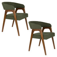 ESSZIMMERSTUHL Adamello Grün - 2 er Set - Grün, Textil (54.5/74/58cm) - Dutchbone