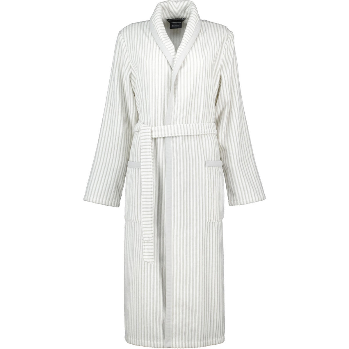 BADEMANTEL DAMEN SCHALKRAGEN 3423 WEISS-SILBER - 76 - Weiß, Textil (Snull) - Cawoe