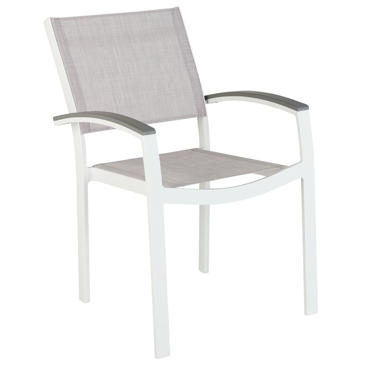 GARTENMÖBEL SET 8-Sitzer Aluminium grau Pereta - Weiß/Grau, Metall - Beliani