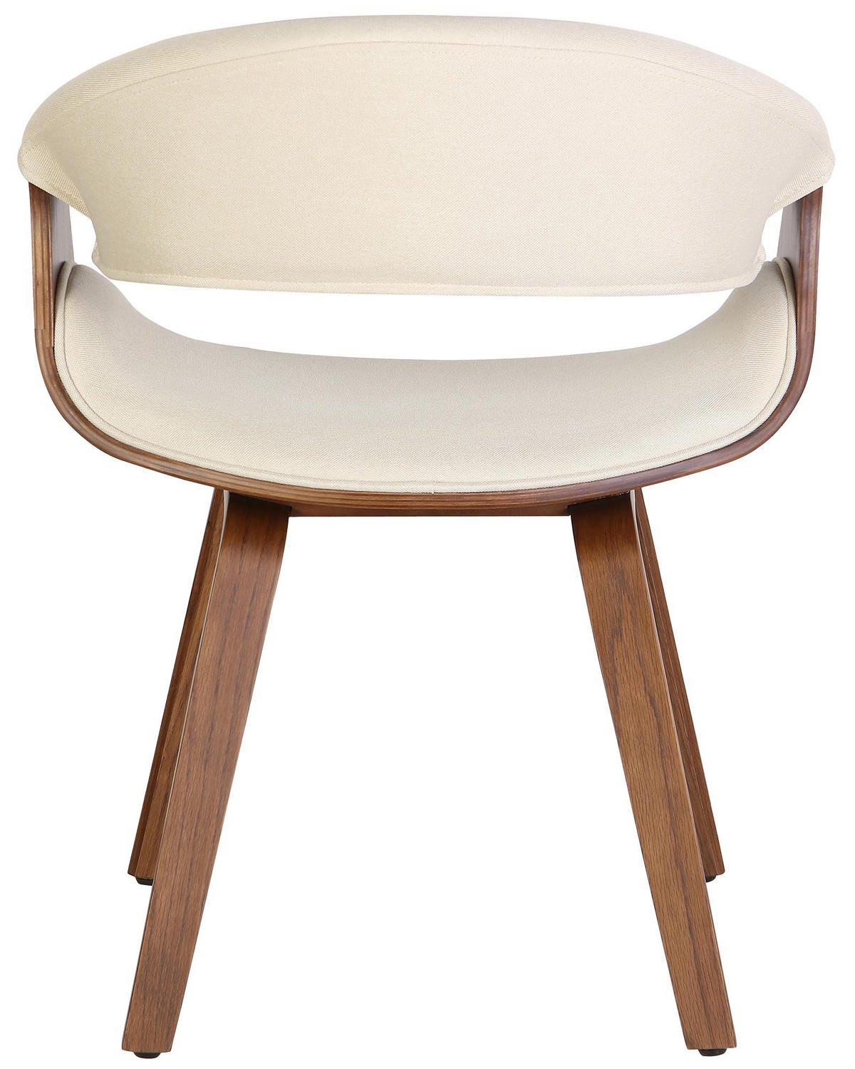 STUHL Stoff Creme - Eukalyptusholzfarben/Creme, Holz/Textil (62/76/52cm) - CLP
