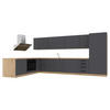 WINKELKÜCHE 330 x 210 cm Langen K53-M330 in Grau/Matt - Grau, Holz (330/212/210cm)
