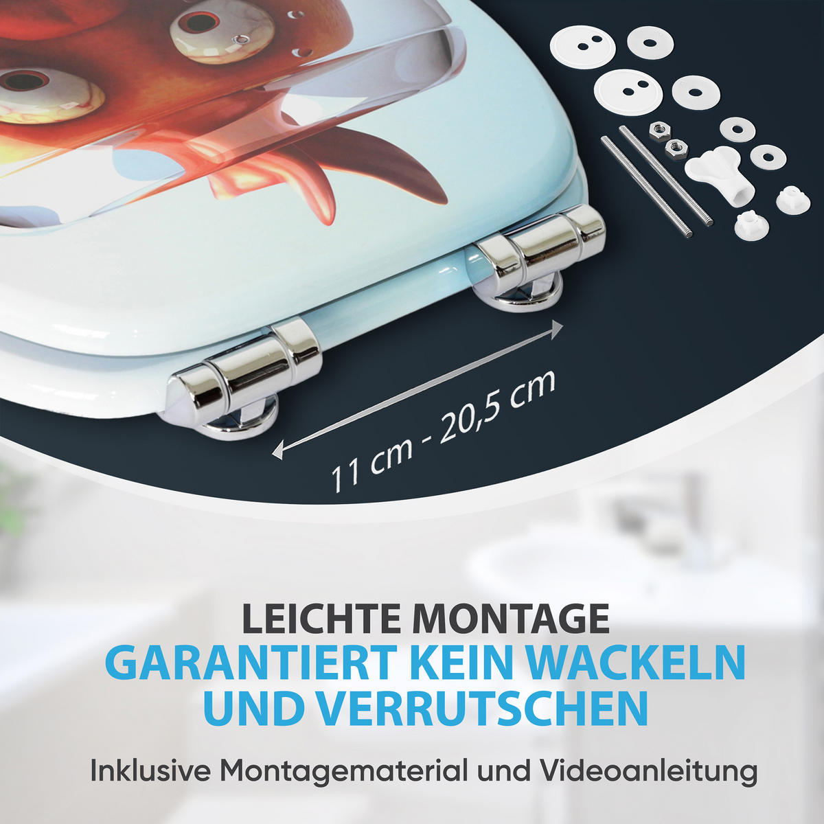 WC-SITZ mit Absenkautomatik Goldfisch - Orange, Holzwerkstoff (38/6/47cm) - Sanilo