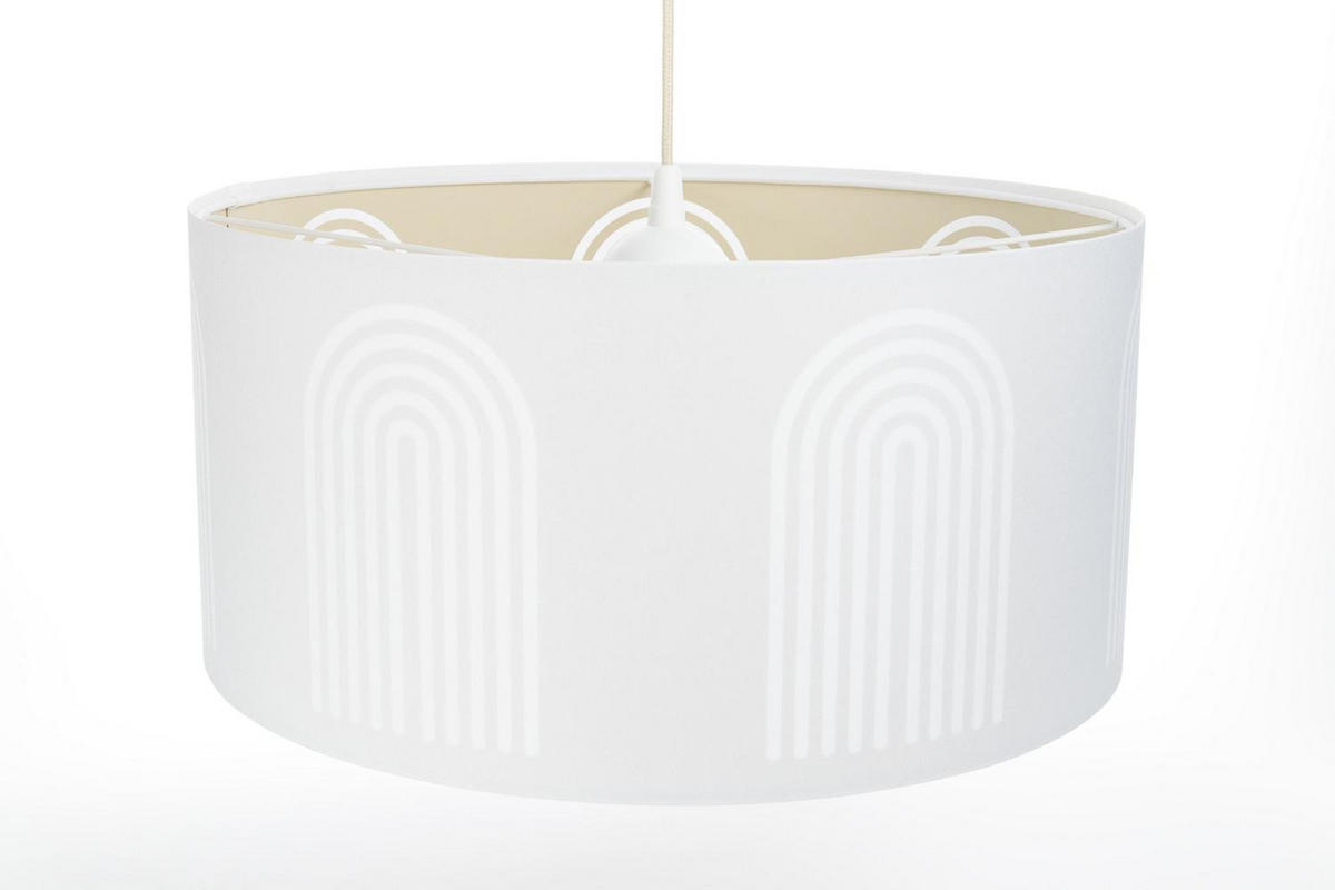 HÄNGELEUCHTE Weiß 40/90 cm - Beige/Weiß, Kunststoff (20/0.4/90cm) - ONZENO