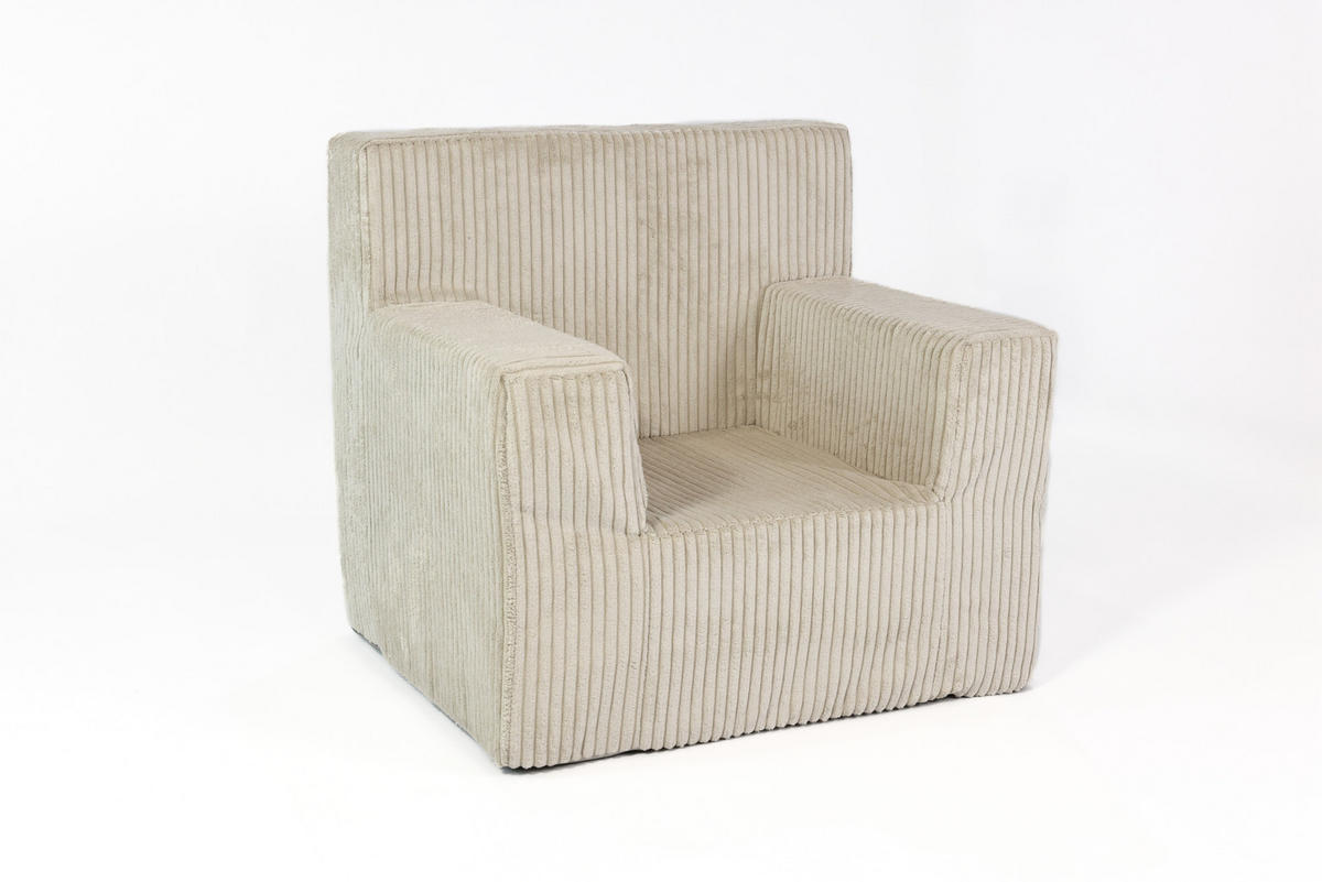 KINDERSESSEL aus Kuschel-Cord in Beige - Beige, Textil (51/47/33cm) - Fortisline