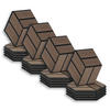 AKUSTIKPANEEL Hexagon Braun 20 Stück - Braun, Holz (30/26/2cm) - Homestyle4u