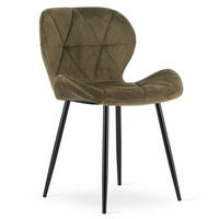 STUHL Braun 46x53 cm MANGO Samtbezug - Braun, Kunststoff (46/46/53cm)
