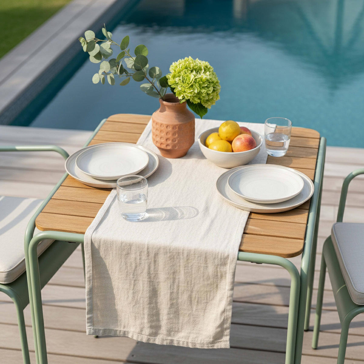 GARTENSET 3-tlg., Grün - Grün, Metall - Oviala