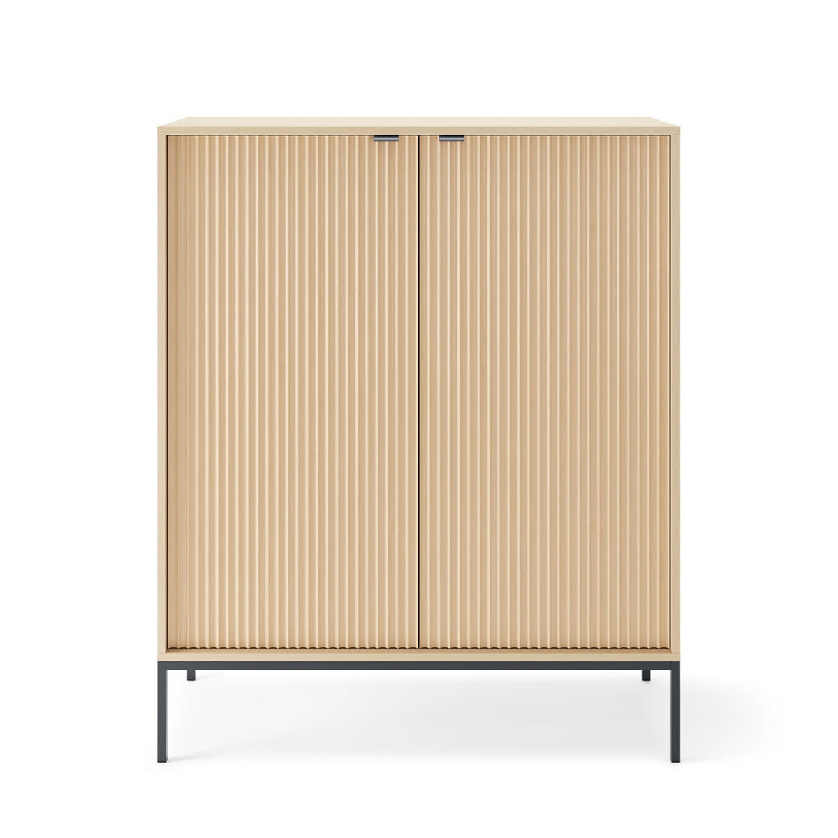 HIGHBOARD NANAIMO KOM1 Profilierte Fronten Eiche Vicenza Eiche Vicenza - Eiche Artisan, Holzwerkstoff (104/125/39cm) - Komodee