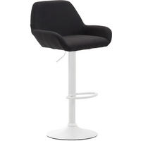 BARHOCKER DUBLIN Schwarz Stoff Weiß - Schwarz, Textil/Metall (51/89/52cm) - DELUKE