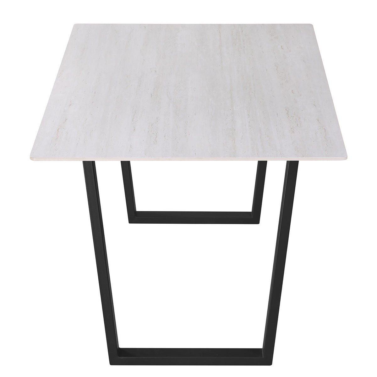 ESSTISCH - Keramik / Stahl - Weiß, Keramik/Metall (90/140/75cm) - home24