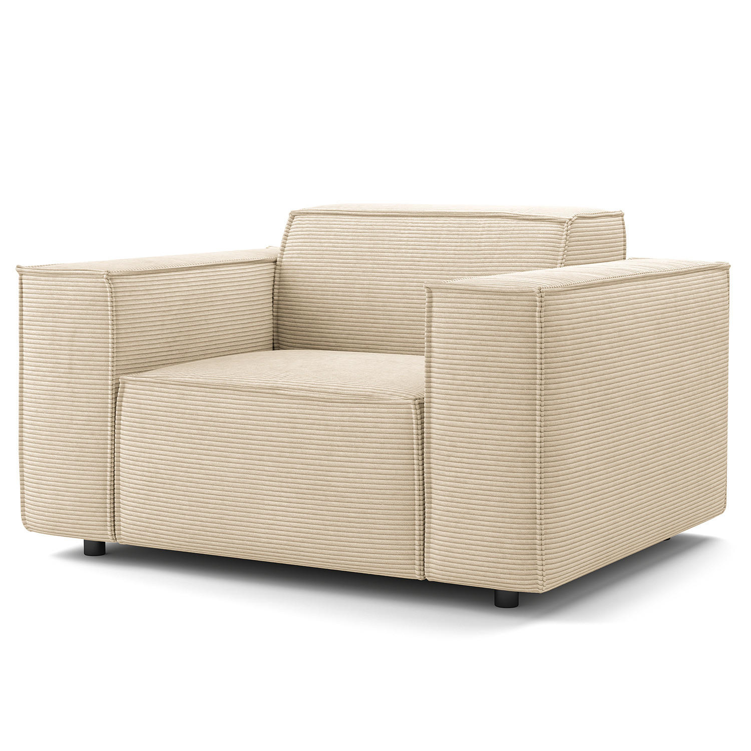 SESSEL - Beige/Schwarz, Kunststoff/Textil (120/70/96cm) - home24