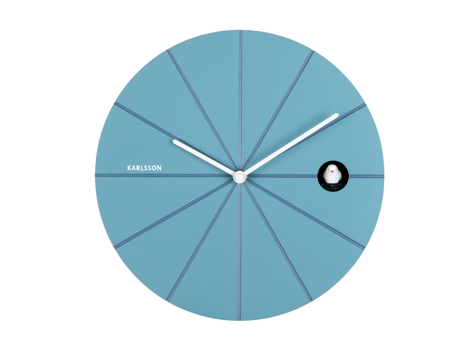 WANDUHR Destacado Cuckoo Blau 28/6/28 cm - Blau, Kunststoff (6/28/28cm) - Karlsson