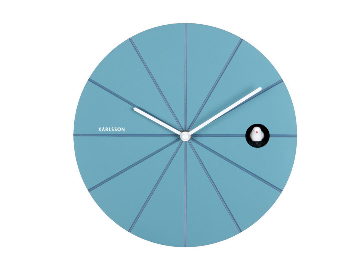 WANDUHR Destacado Cuckoo Blau 28/6/28 cm - Blau, Kunststoff (6/28/28cm) - Karlsson