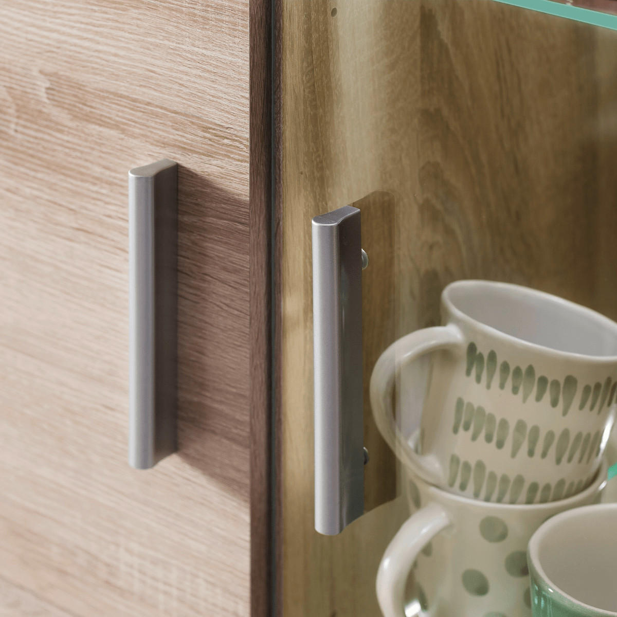 WOHNWAND Mondeo Eiche Sägerau Dekor - Eichefarben, Holzwerkstoff (291/197/41cm) - Trendteam