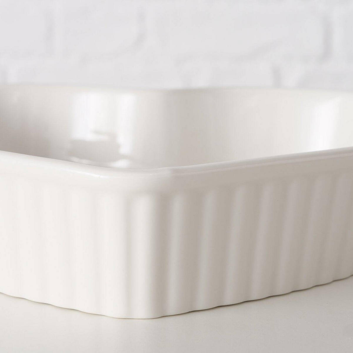 BACKFORMEN Herzform 2er-Set - Weiß, Keramik (22/4.5/22cm) - Boltze Home