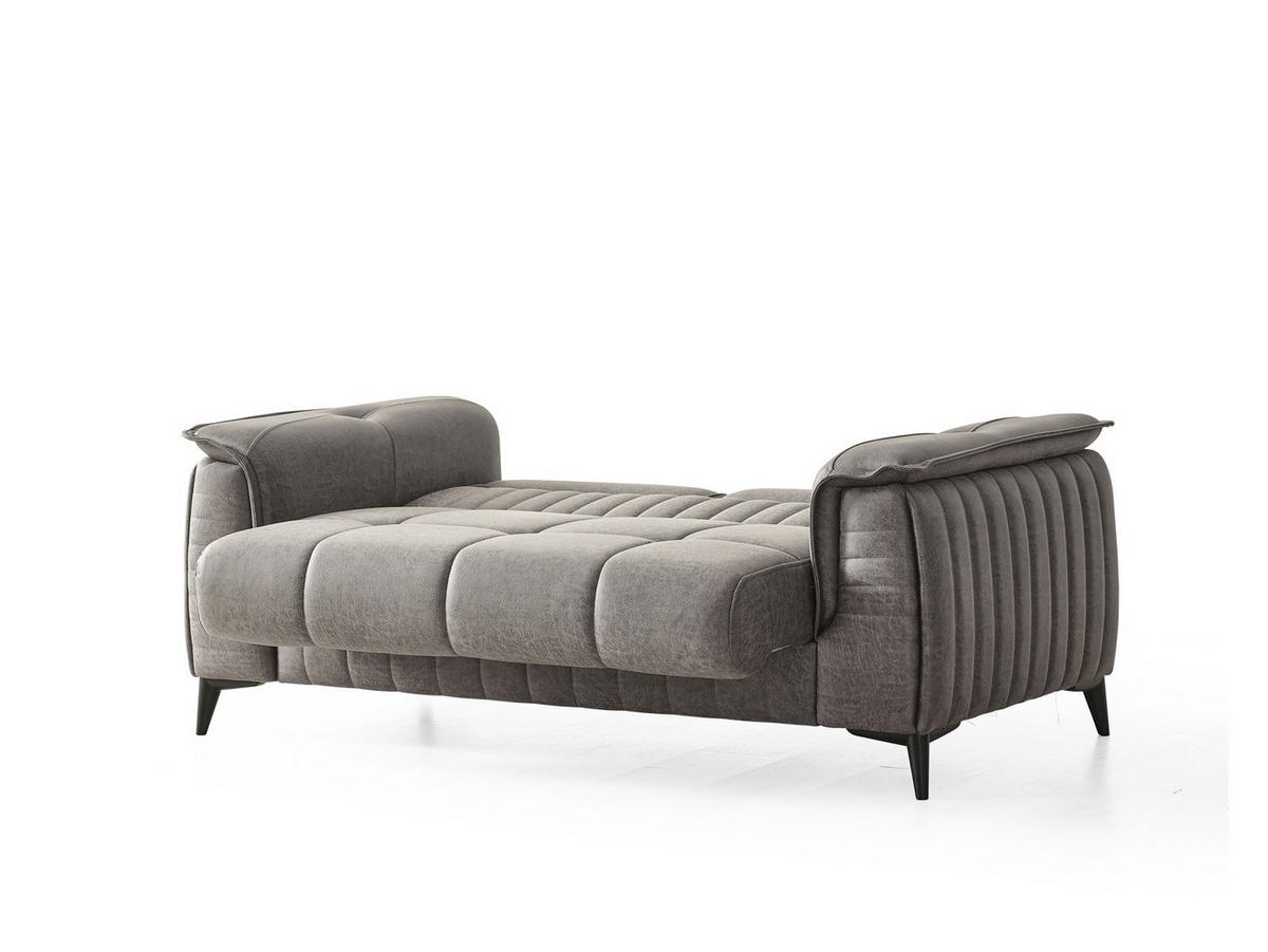 SITZGARNITUR Regina, Grau Stellvariante 2+2 - Grau, Holzwerkstoff/Kunststoff (178/85/95cm)