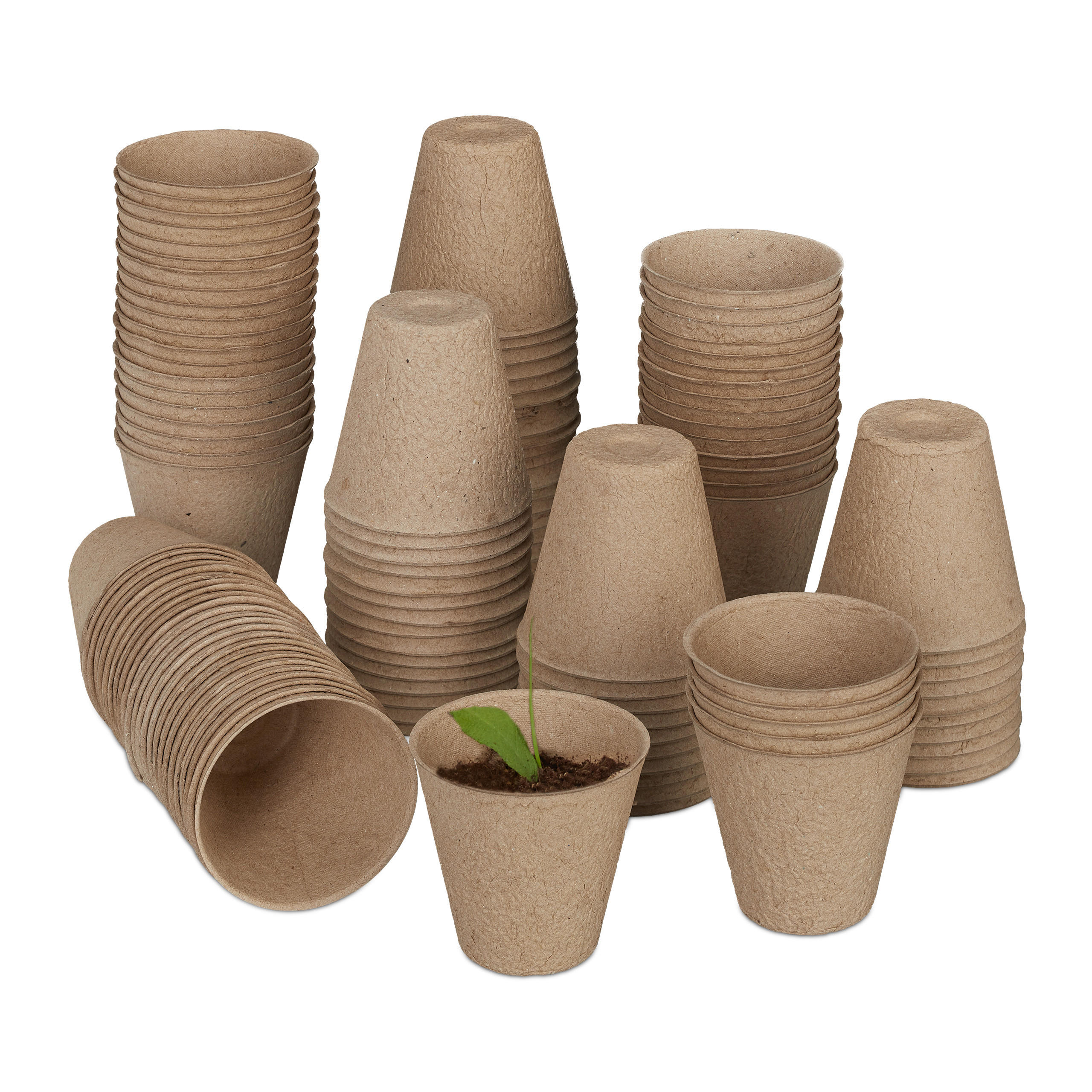 120XSAKSIJA - bež, papir (8/7.5/8cm) - Relaxdays