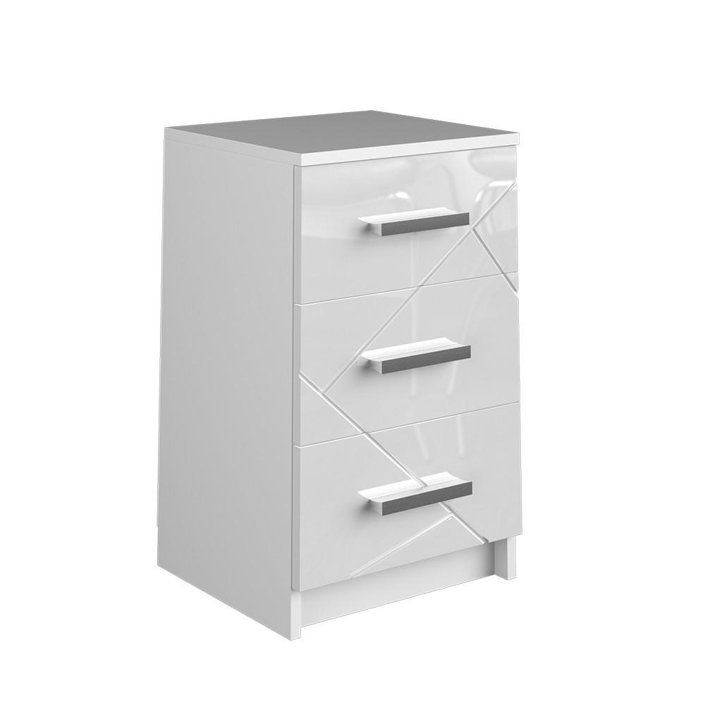 NACHTTISCH Irma Weiß 37.6 x 66 cm - Weiß, Holzwerkstoff (35.5/66/37.6cm) - Vicco