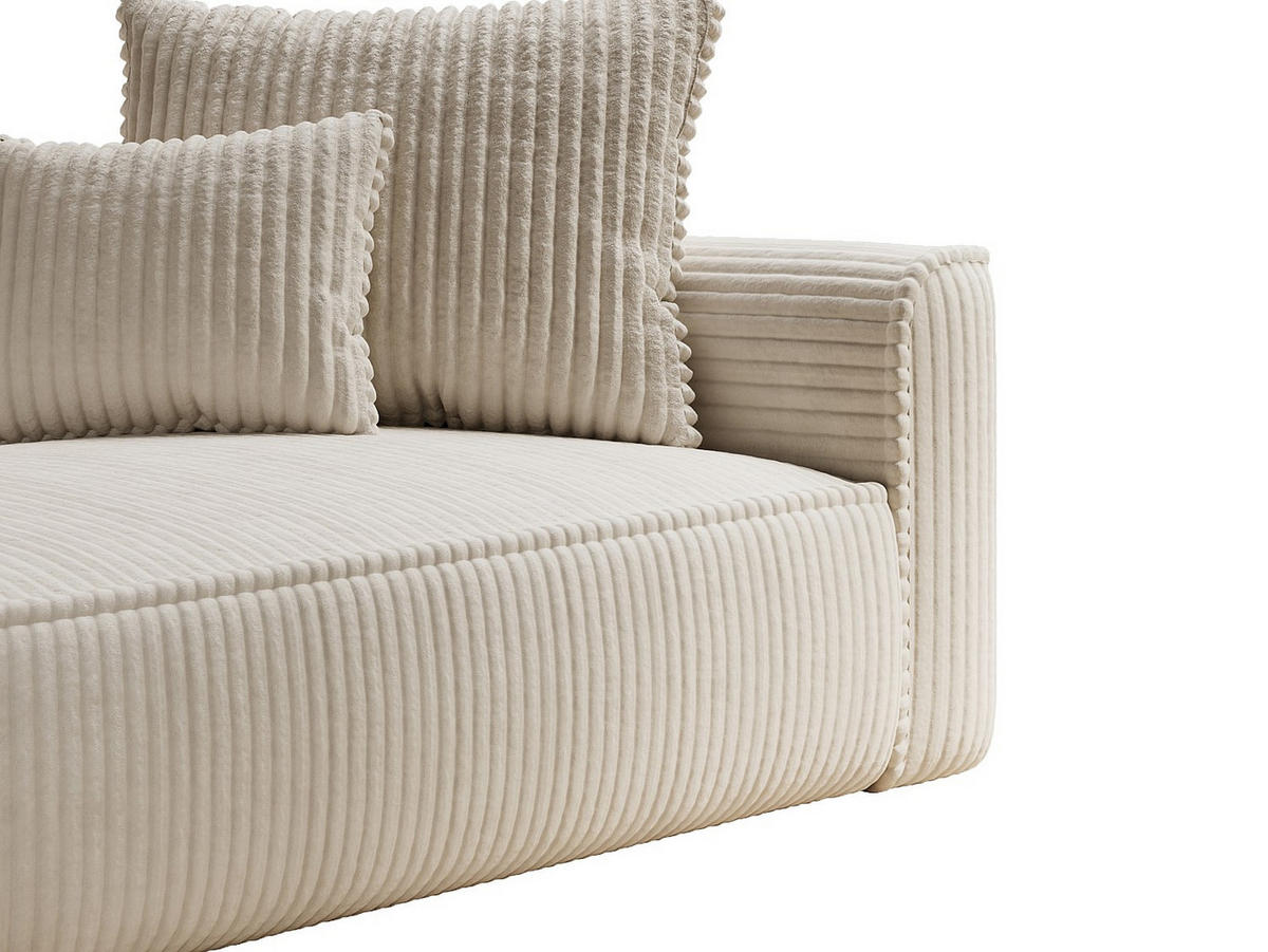RECAMIERE ohne Schlaffunktion - 1 Person - Samt - Beige - - Beige, Textil (180/67/115cm) - Vente-Unique