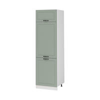 VYSOKÁ SKRIŇA R-Line, Mint vidiecky dom/biely, 60 cm - biela/mätovozelená, kompozitné drevo (60/206.8/57.2cm) - Vicco