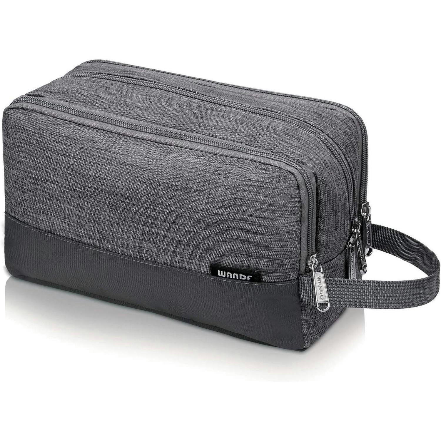 KULTURBEUTEL Denim Grau 24 x 15 x 12 cm - Grau, Textil (5/2/5cm)