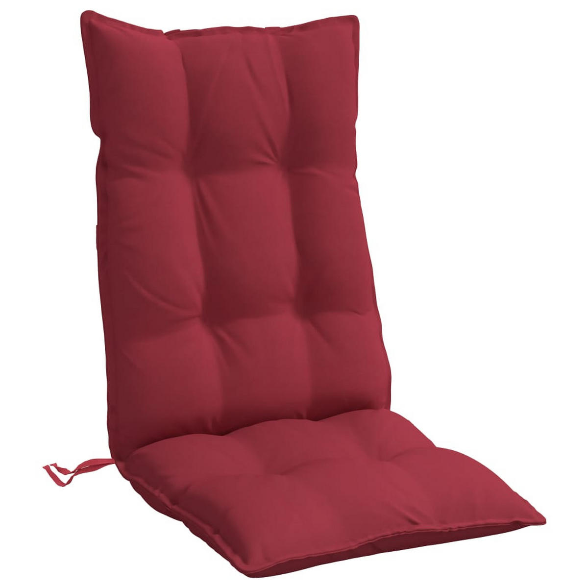 HOCHLEHNER-AUFLAGEN 4 Stk. Weinrot Oxford-Gewebe - Weinrot, Textil (50/7/120cm) - vidaXL
