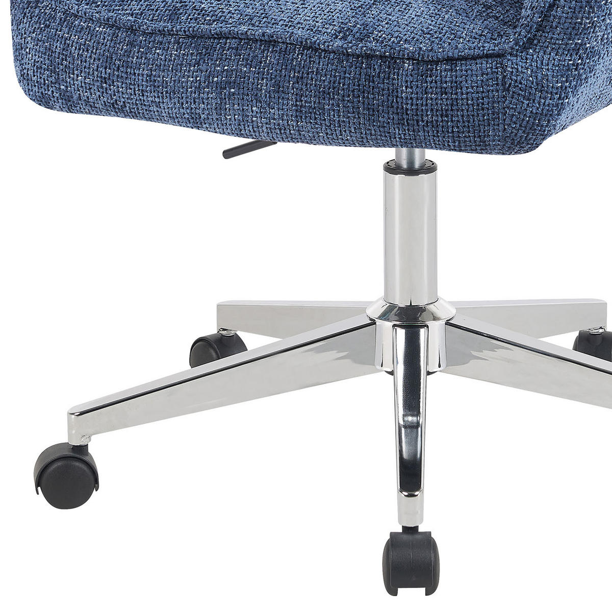 BÜROSTUHL Mika-Tabea - Chromfarben/Blau, Textil/Metall (59/81/66cm) - DUBI Möbel