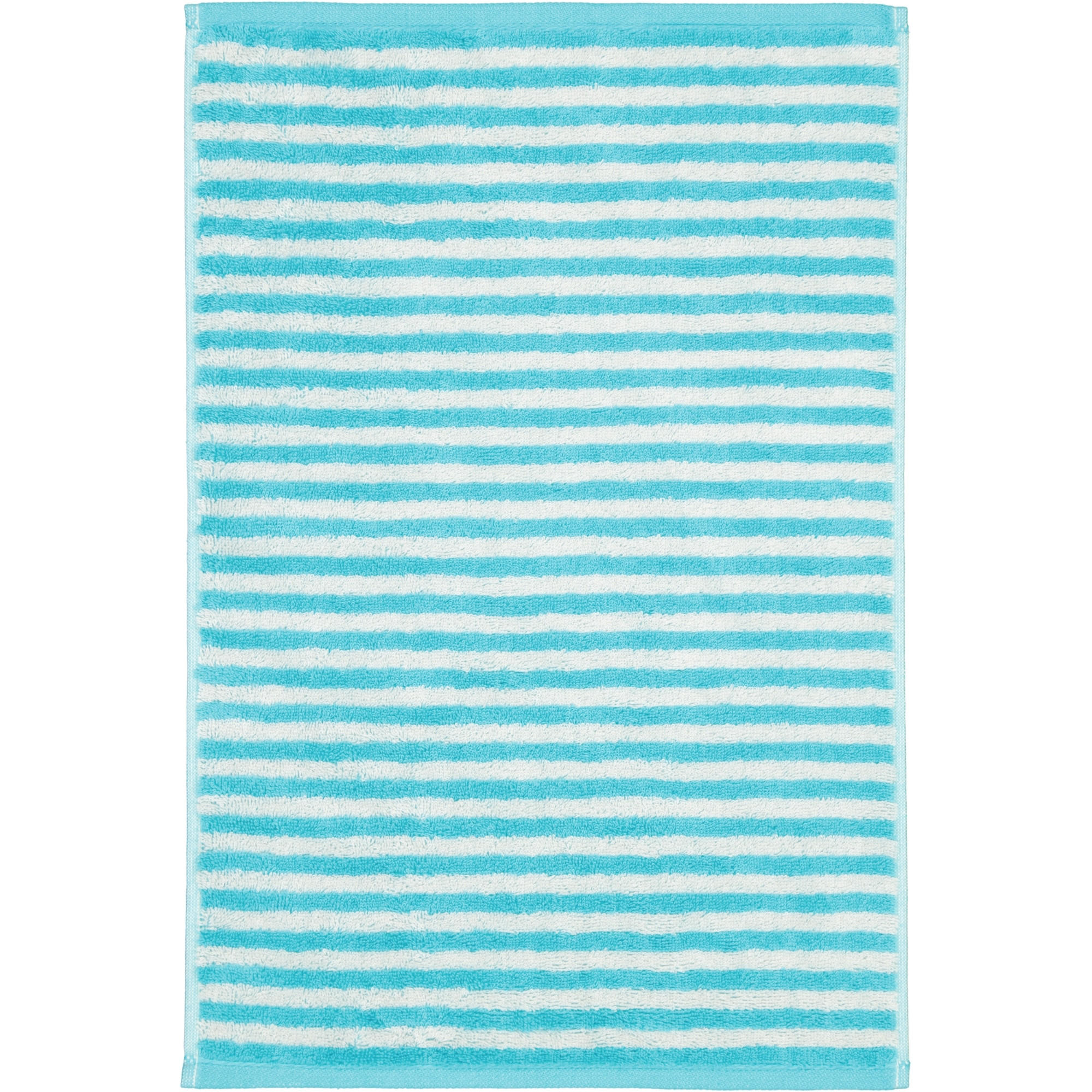 GÄSTETUCH CAMPUS RINGEL 955 TÜRKIS - 41 - Blau, Textil (30/50cm) - Cawoe