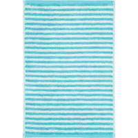 GÄSTETUCH CAMPUS RINGEL 955 TÜRKIS - 41 - Blau, Textil (30/50cm) - Cawoe