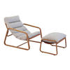 GARTEN-RELAXSESSEL mit Fußstütze, Terrakotta - Braun, Textil (72/77/91cm) - Oviala