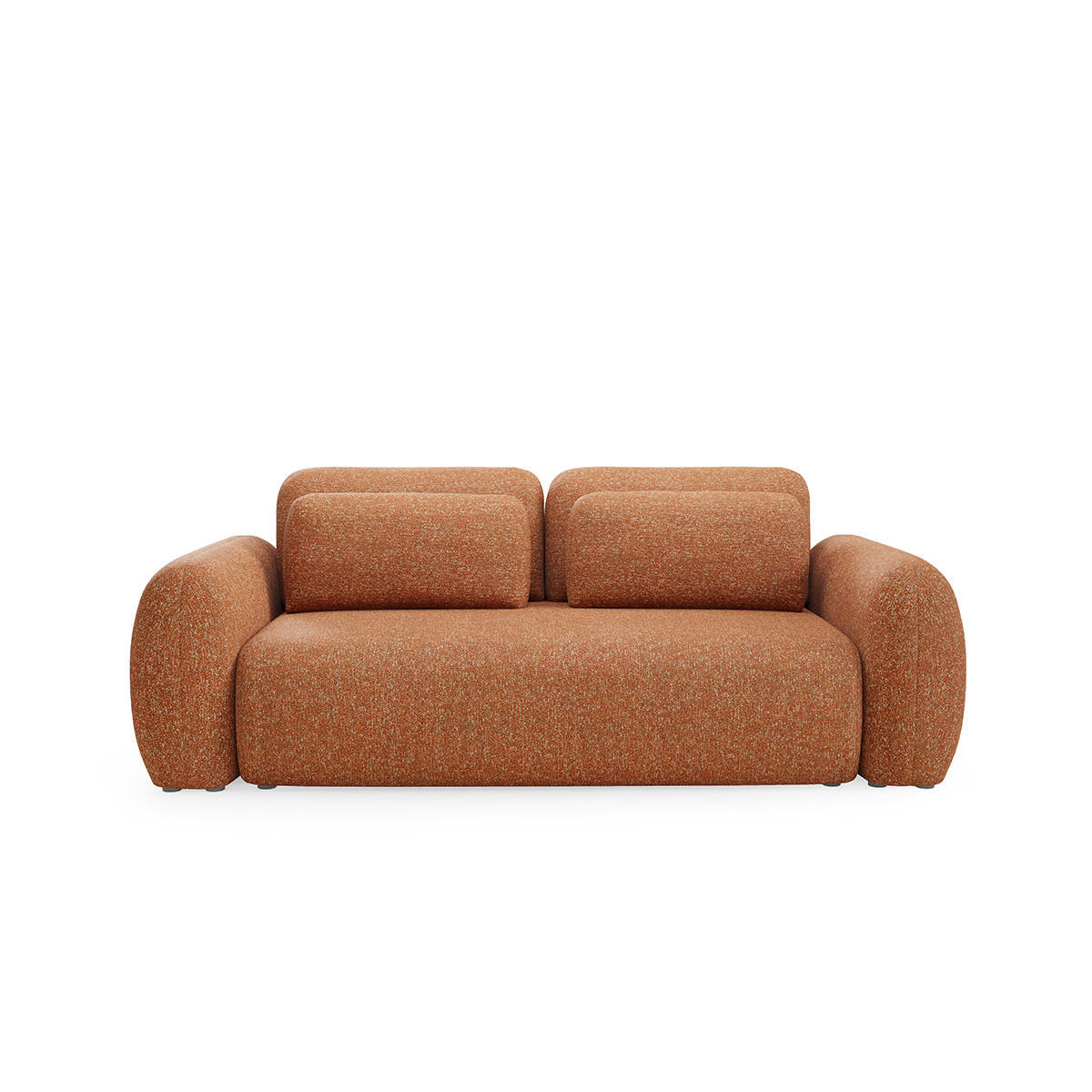 SOFA Carmela 3 Sitzplätze Orange - Orange, Holz (266/95/121cm) - Petits-meubles