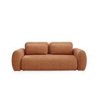 SOFA Carmela 3 Sitzplätze Orange - Orange, Holz (266/95/121cm) - Petits-meubles
