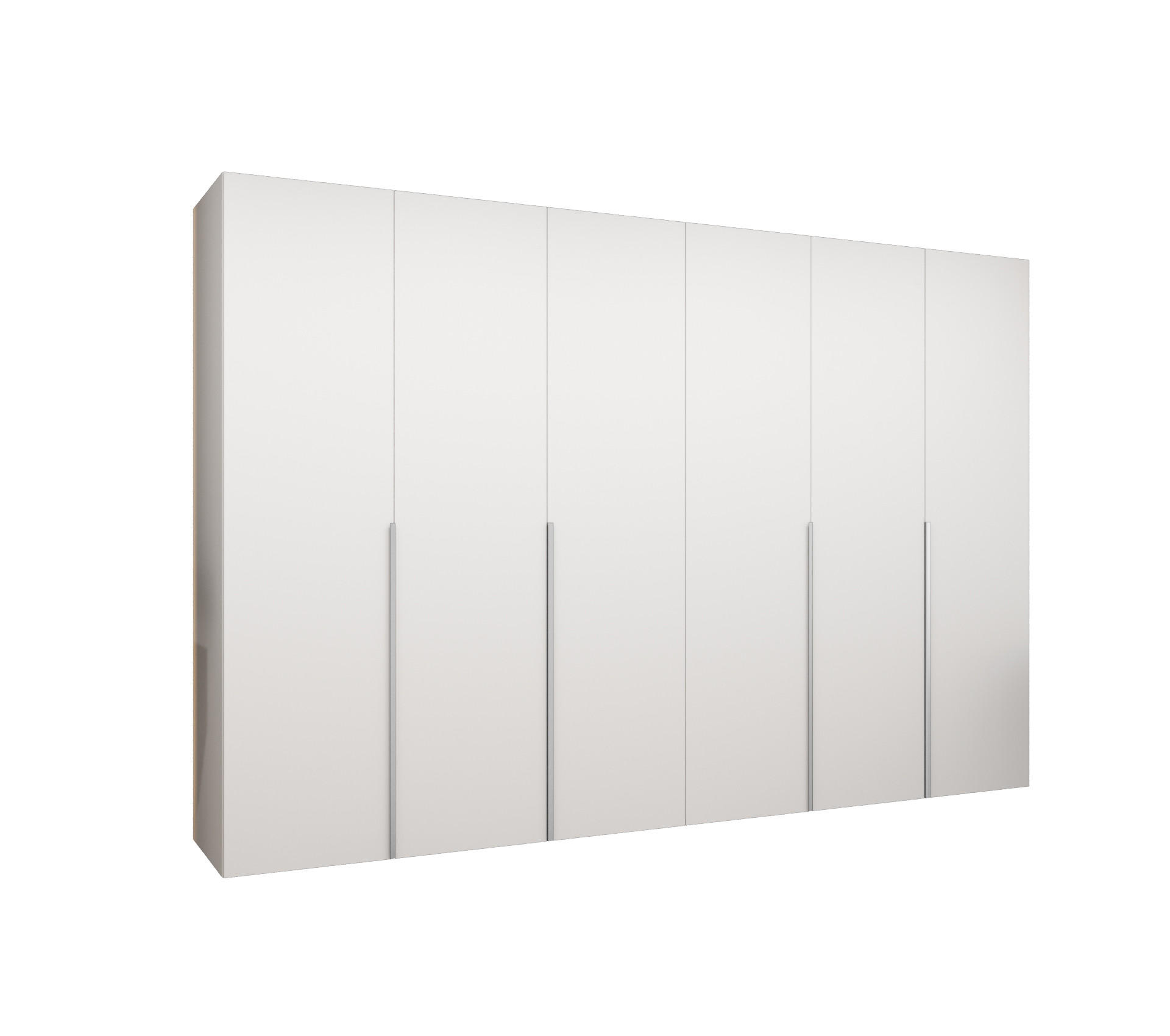 Abiks Möbel Drehtürenschrank Weiß, Kaschmir 300x202x52 cm