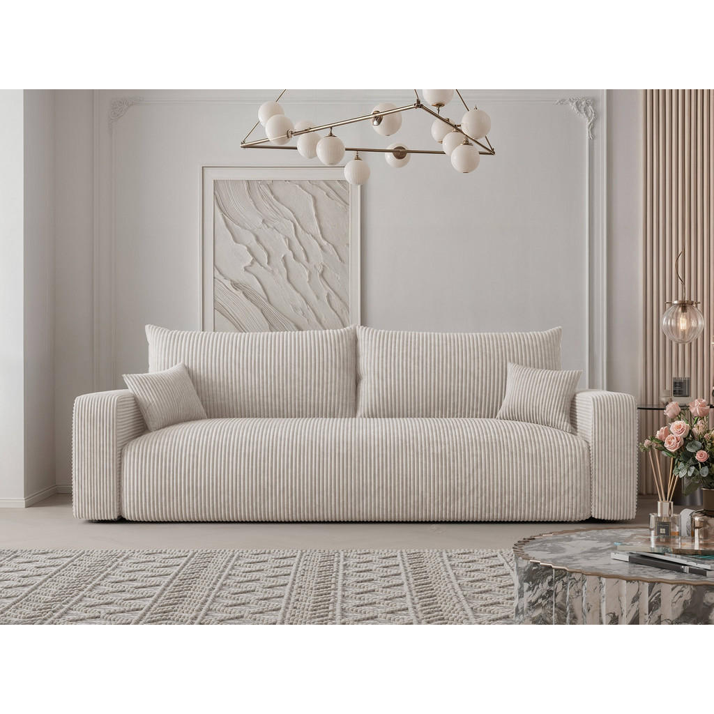 Thumbnail - Idohome Sofa, Beige, Holzwerkstoff, 246x79x93 cm, Wohnzimmer, Sofas & Couches, Schlafsofas