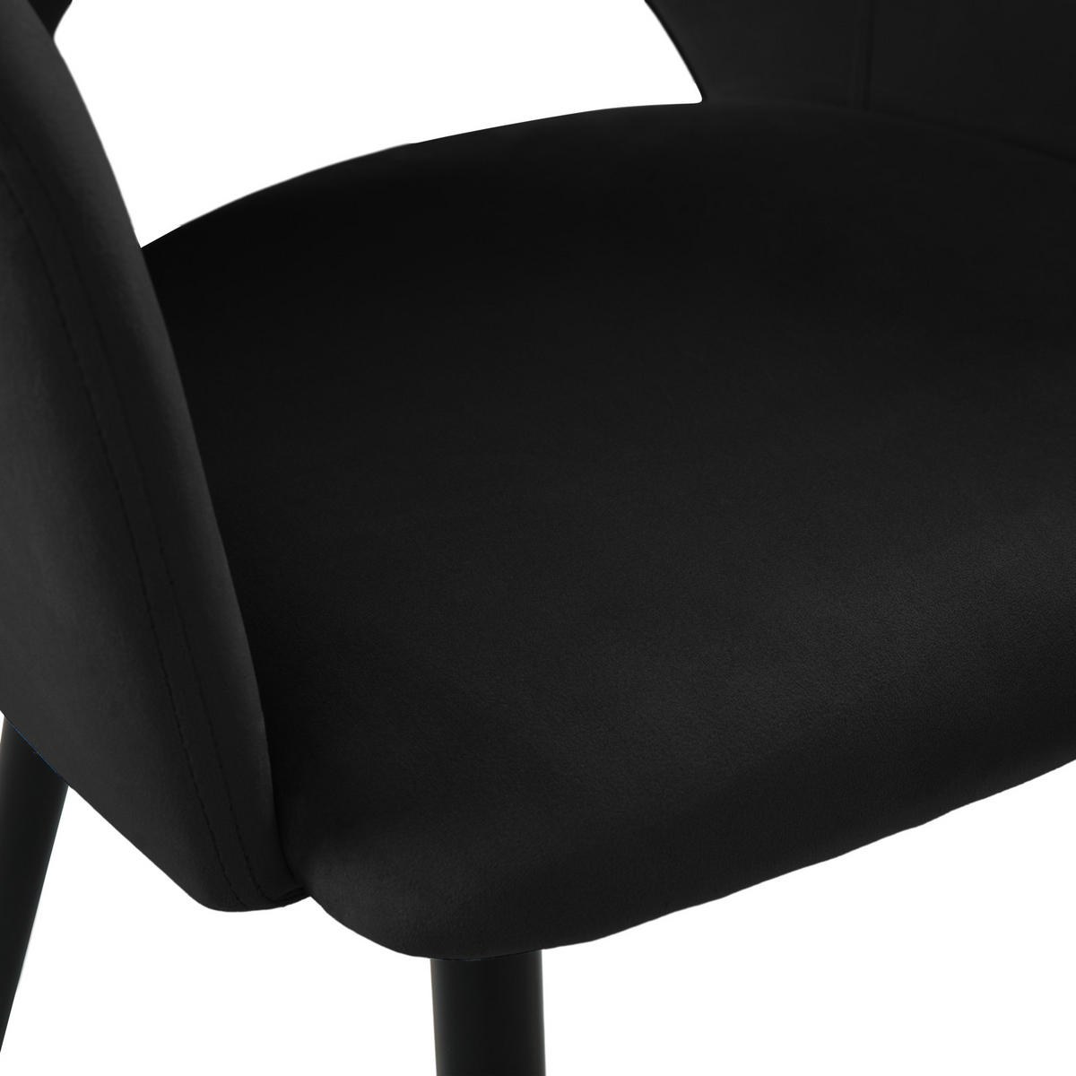 ESSZIMMERSTÜHLE HAILEY (2er Set) - Schwarz, Textil/Metall (54/83/53cm) - SVITA