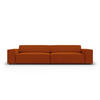 SOFA Jodie aus strukturiertem Stoff terrakotta 3 Sitzplätze - Terra cotta, Textil (102/70/204cm) - Micadoni