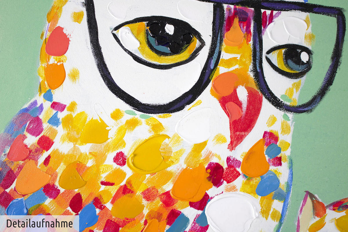 ACRYLBILD HANDGEMALT 90/60 cm - Multicolor/Grün, Holz/Textil (1.5/60cm) - KUNSTLOFT