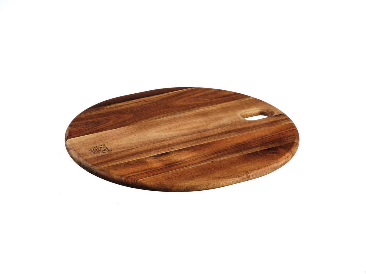 SCHNEIDEBRETT aus Akazienholz Elin - Ø31cm - Braun, Holz (31/35cm) - Björn