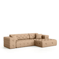 ECKSOFA Chantal - Beige, Holzwerkstoff/Textil (266/171cm) - Fun Möbel