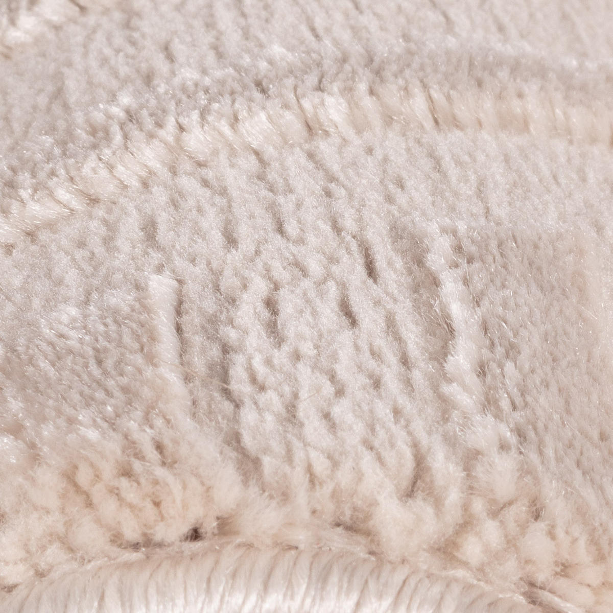 TEPPICH Kurzflor Skulptural Modern Waschbar Schlafzimmer Strapazierfähig Beige 160x230 cm – ILLER - Beige, Textil (160/230cm) - KADIMA DESIGN