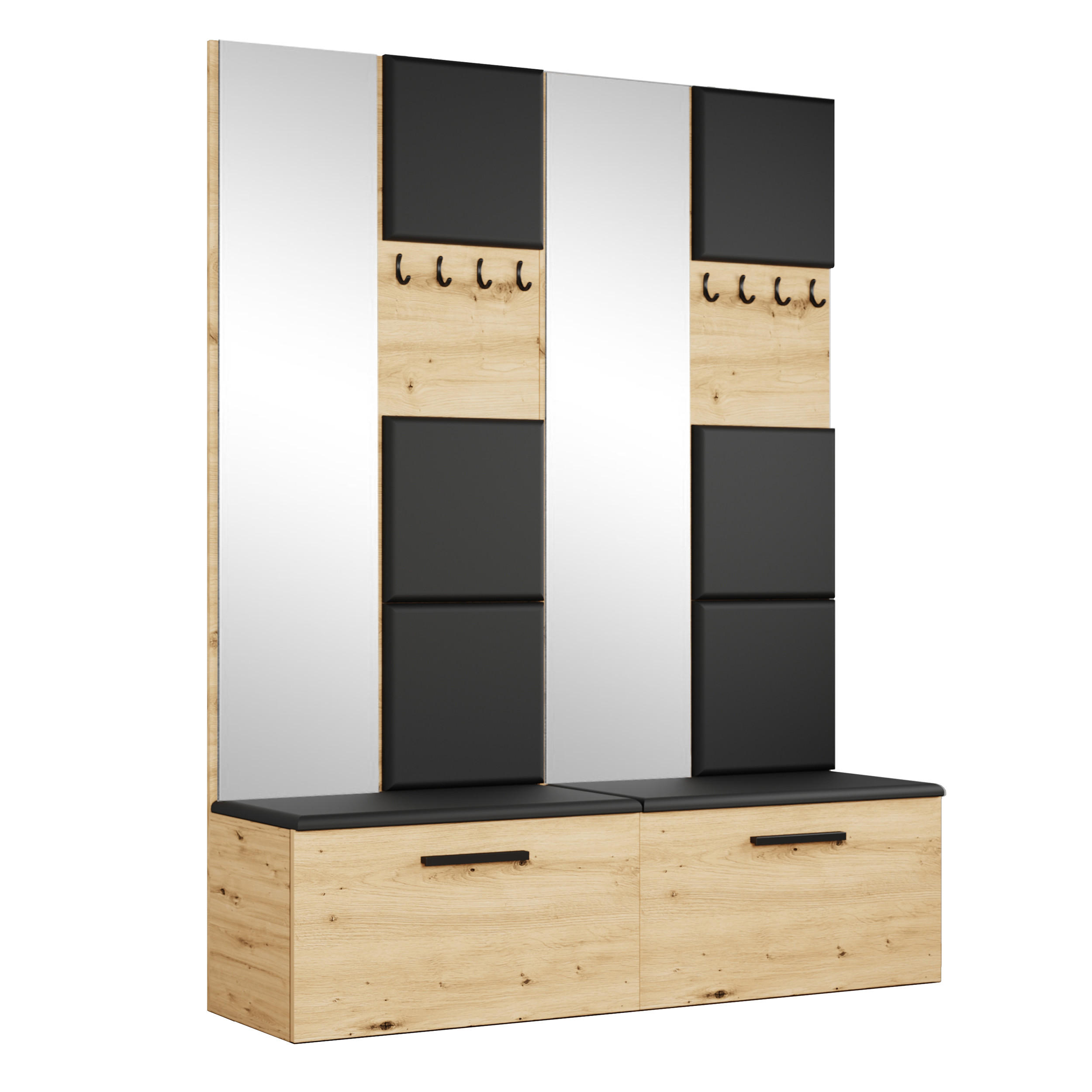 Masseno Garderobenschrank Eiche Artisan 161.2x204x40 cm